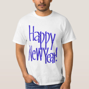 Gott Nytt År - Blå Text T Shirt