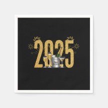 Gott nytt år - Black Napkin