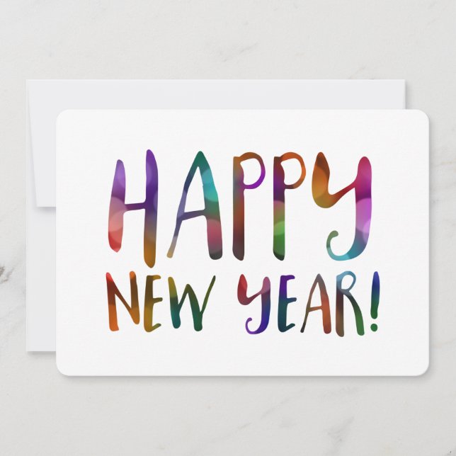 gott nytt år bokeh inbjudningar (Framsida)