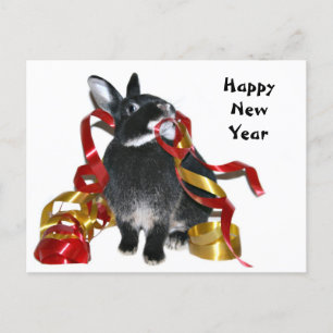 Gott nytt år Bunny Helg Vykort