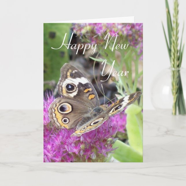 Gott nytt år/Butterfly Rev 21:5 Helgkort (Framsida)