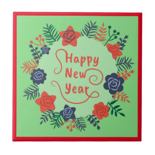 GOTT NYTT ÅR CERAMIC TILE KAKELPLATTA