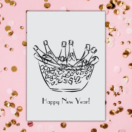 Gott nytt år Champagne Kort