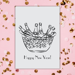 Gott nytt år Champagne Kort