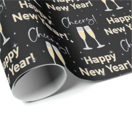 Gott nytt år Cheers Champagne Toast Presentpapper