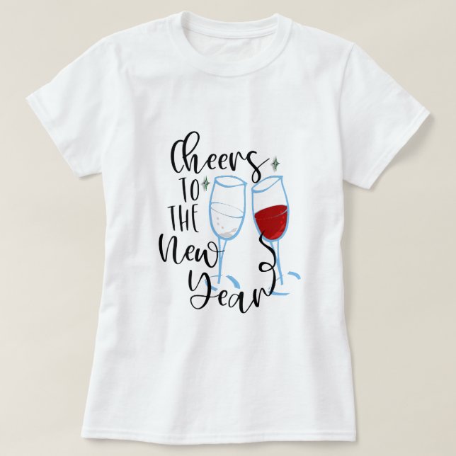 gott nytt år Cheers till Nyårsaftonen T Shirt (Design framsida)