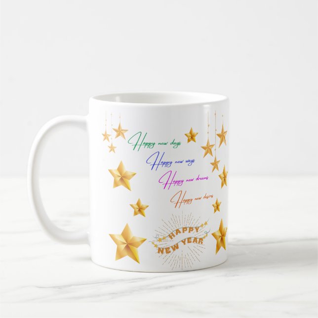Gott nytt år citat kaffemugg (Vänster)