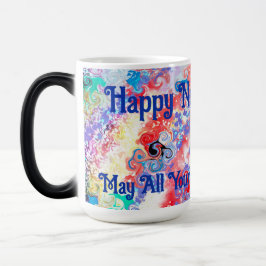 Gott nytt år Colorful Marble Abstrakt Magisk Mugg