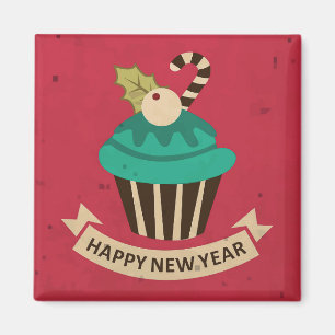 Gott nytt år Cupkaka Magnet