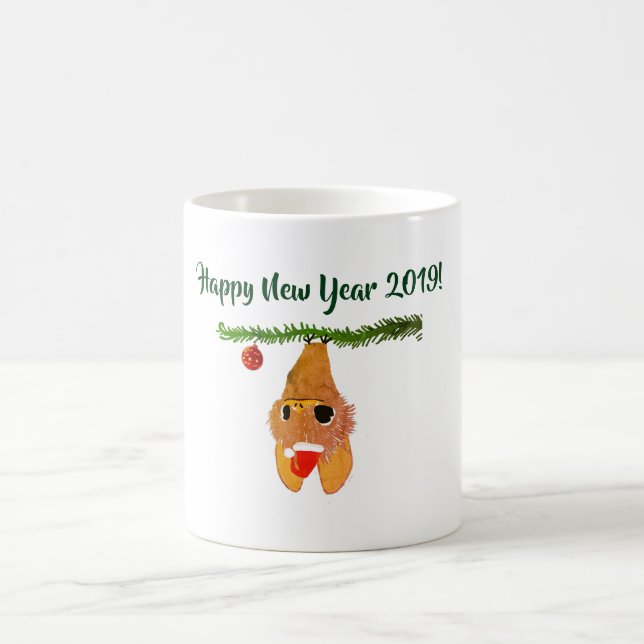 Gott nytt år, Cute Fladdermus Mugg (Center)