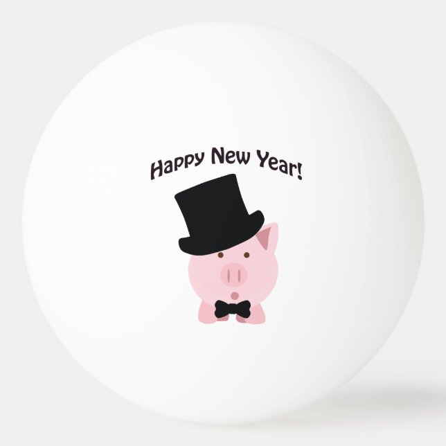 Gott nytt år! Dapper Gris Pingisboll (Framsidan)