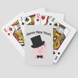 Gott nytt år! Dapper Gris Spelkort