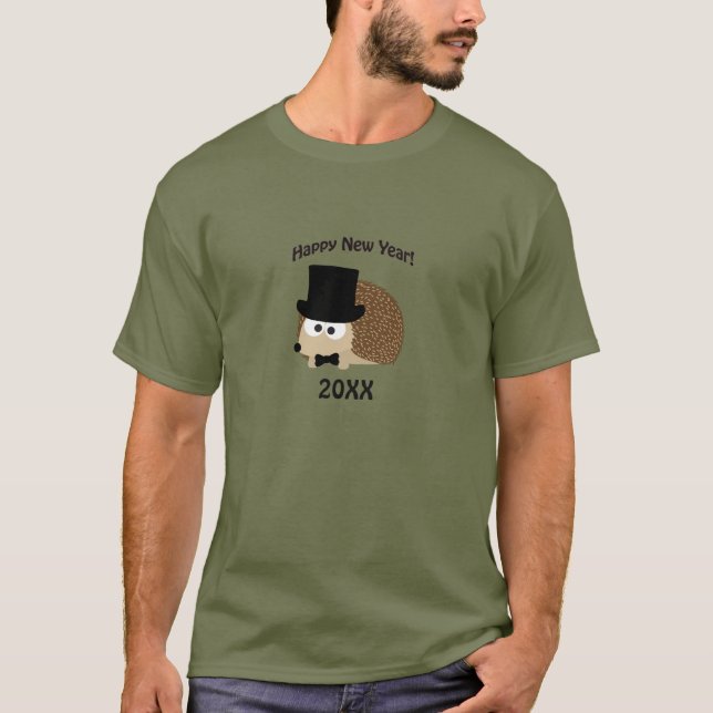 Gott nytt år! Dapper igelkott T Shirt (Framsida)
