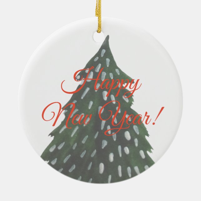 Gott nytt år dekorativt ornament (Baksidan)