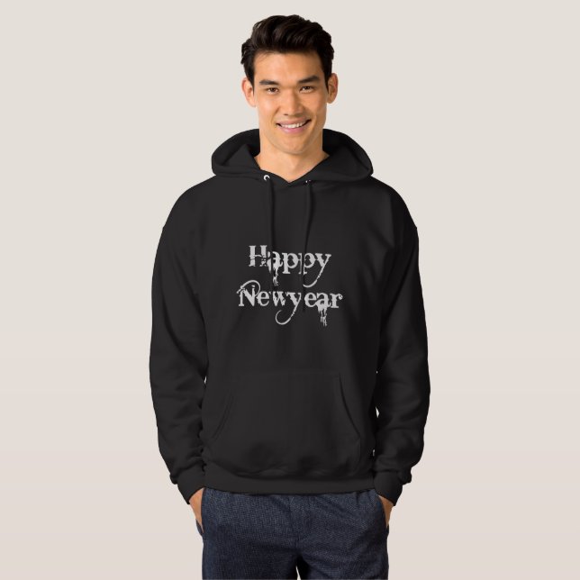 Gott nytt år Design Hoodie (Hel framsida)