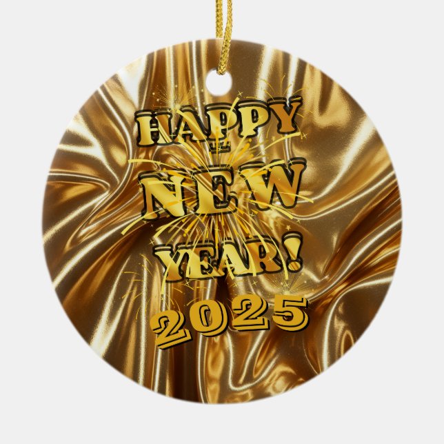 Gott nytt år Design Julgransprydnad Keramik (Framsidan)