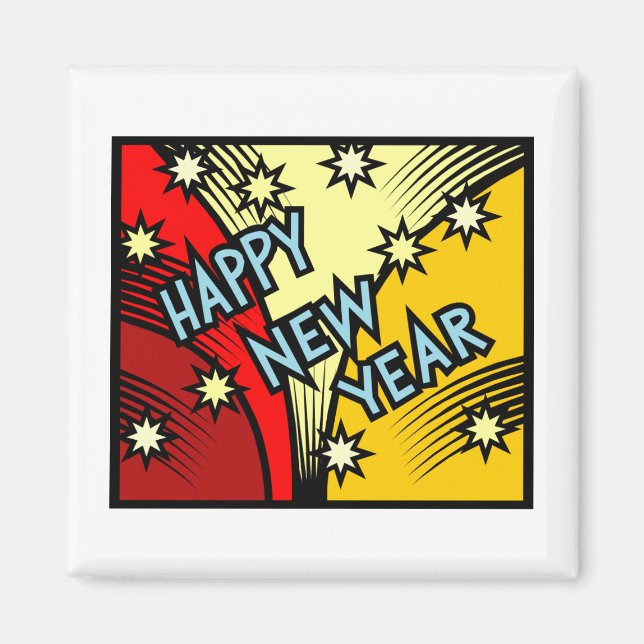 Gott nytt år Design Magnet (Framsidan)