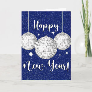 Gott nytt år Disco Bollar Kort