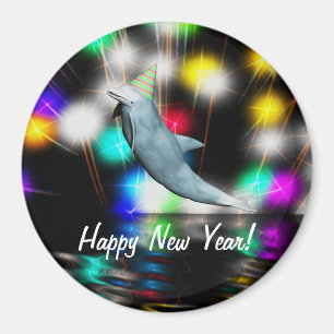 Gott nytt år Dolphin Magnet