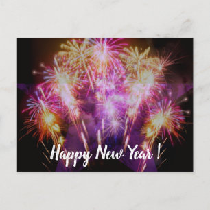 Gott Nytt År Eldshow Postkort Helg Vykort