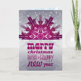 Gott Nytt År Elegant lila Helgkort