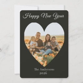 Gott nytt år Familjefoto  Julkort