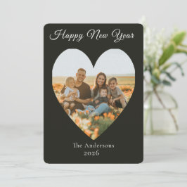 Gott nytt år Familjefoto Julkort