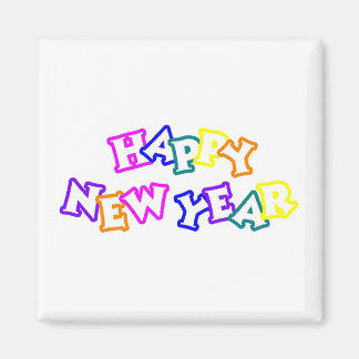 Gott nytt år Färg Magnet