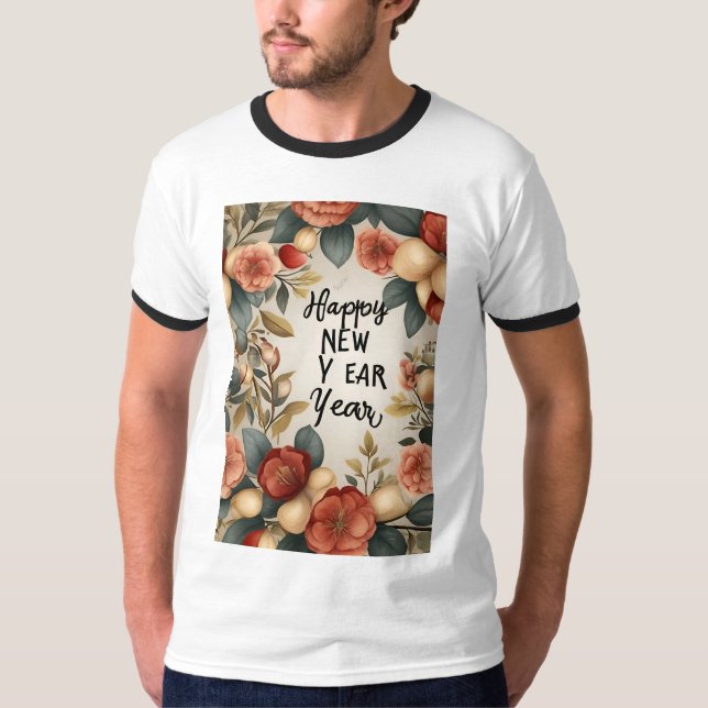 Gott nytt år Firande 2025 T Shirt (Framsida)