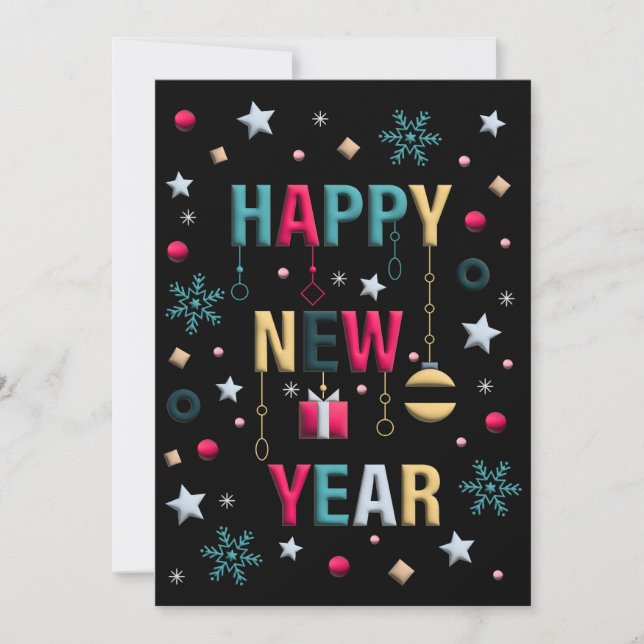 Gott nytt år firande inbjudningar (Framsida)