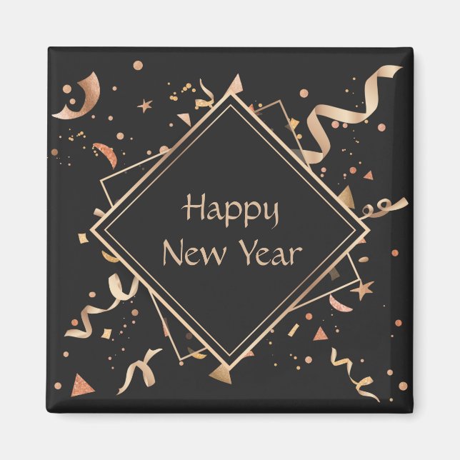 Gott nytt år firande magnet (Framsidan)