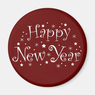 gott nytt år firandeevenemang magnet
