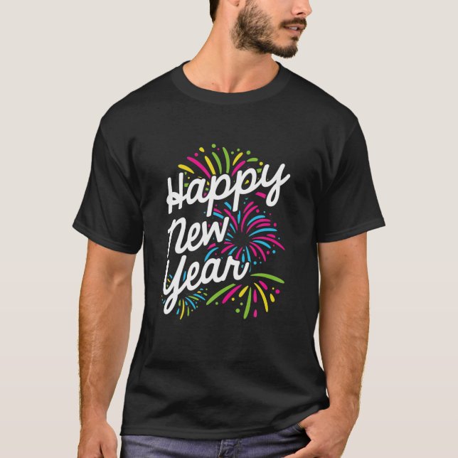 Gott nytt år Fireworks 2021 nyår Firande T Shirt (Framsida)