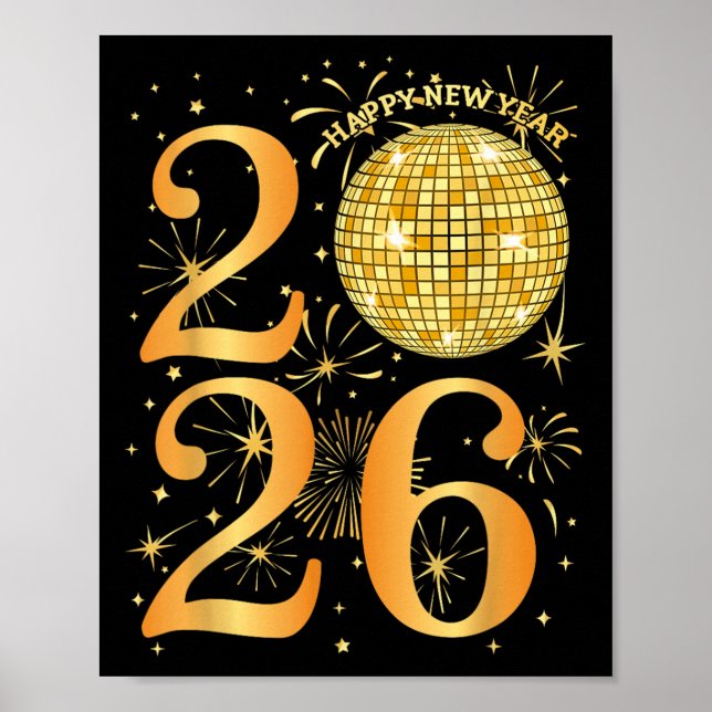 Gott nytt år Fireworks 2026 Poster (Framsidan)