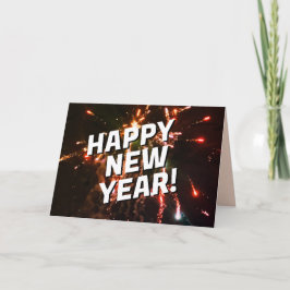 Gott nytt år Fireworks Background 2024 Card Helgkort