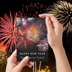 Gott nytt år Fireworks eller Anytime Firande Julkort