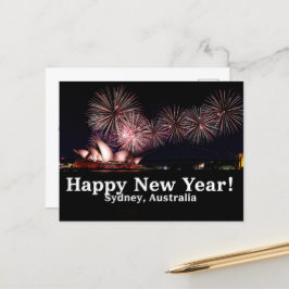 Gott nytt år Fireworks i Sydney Australia Vykort