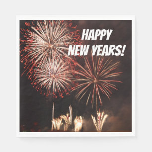 Gott nytt år Fireworks Pappersservett