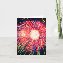Gott nytt år Fireworks Photo Helgkort
