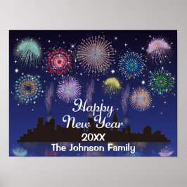 Gott nytt år Fireworks Poster