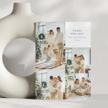 Gott Nytt År Flerfotoskollage Anpassad Meddelande