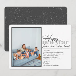 Gott nytt år Flytta Announcement Photo Julkort
