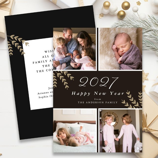 Gott nytt år Foto Collage Julkort (Skapare uppladdad)
