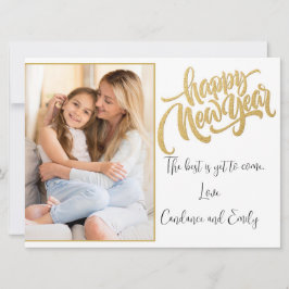 Gott nytt år-fotokort för Helgdag Julkort