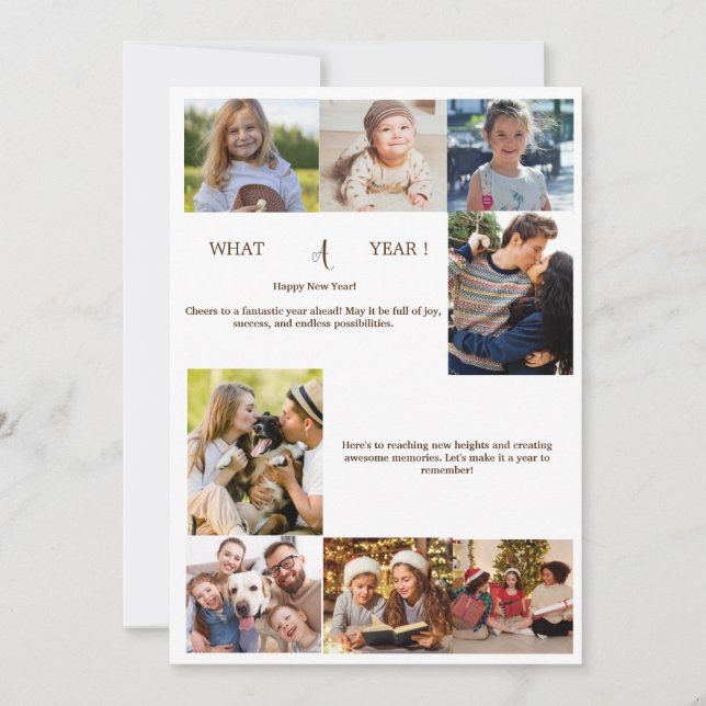 Gott nytt år-fotokort totalt nyårskort inbjudningar (Framsida)