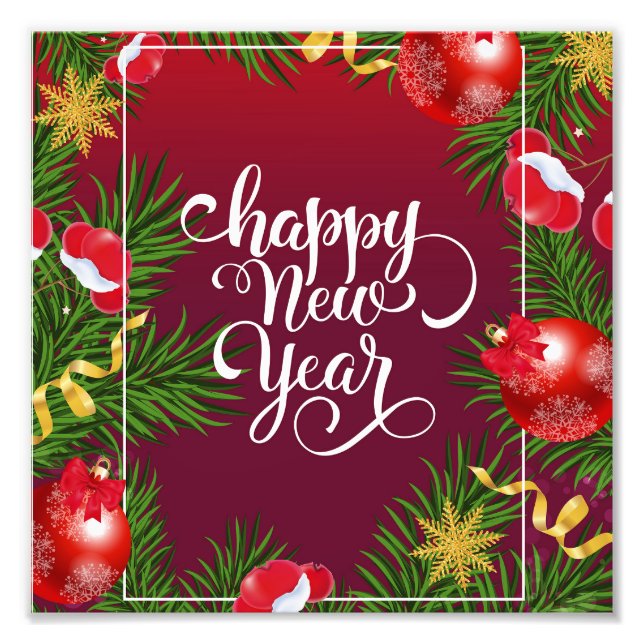 Gott nytt år fototryck (Framsidan)