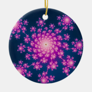 Gott nytt år Fractal Julgransprydnad Keramik