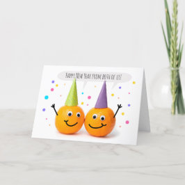 Gott Nytt År Från Båda Oss Från Orangepar Helgkort