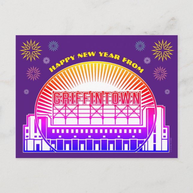 Gott nytt år från Griffintown-vykort Vykort (Framsida)