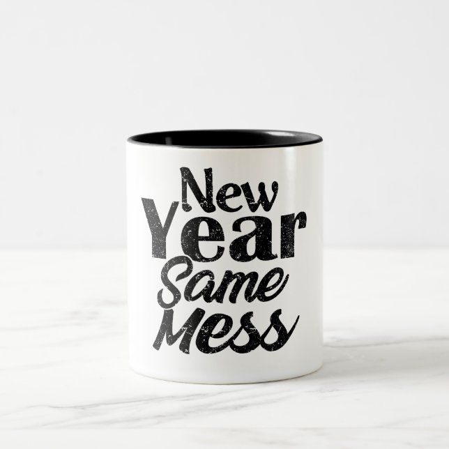 Gott nytt år Funny Mug Två-Tonad Mugg (Center)